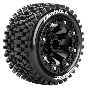 Louise RC ST Uphill 1:16 Tyres On 12mm Hex Black Wheels (2)