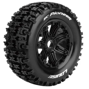 Louise RC SC Pioneer 1:5 Scale Tyres on 24mm Hex Black Baja Wheels (2)
