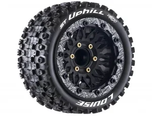 Louise RC ST-Uphill Tyres Pre Glued on Black Wheels With Adjustable 12/14/17mm Hex (2)