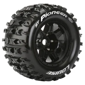 Louise RC ST-Pioneer Tyres Mounted On Black 17mm Hex Wheels (2)