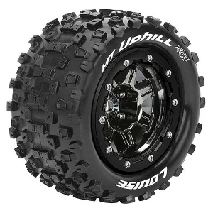 Louise RC MT-Uphill Soft Tyres on Offset Hex 17mm Black Wheels (2)