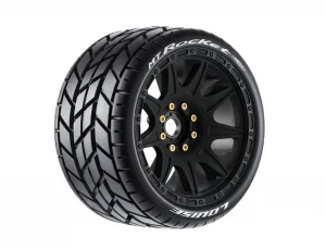Louise RC MFT MT-Rocket Tyres on Black 17mm Hex Wheels (2)