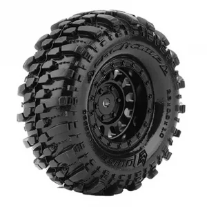 Louise RC CR Champ Micro Crawler Pre Mounted 1.0 Tyres on Black Wheels (2)