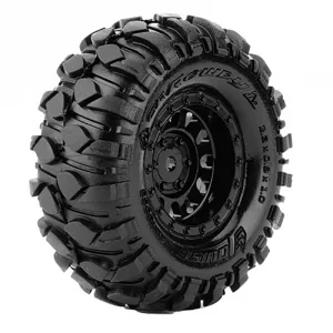 Louise RC CR Rowdy Micro Crawler Pre Mounted 1.0 Tyres on Black Wheels (2)