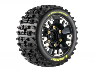 Louise RC ST-Pioneer Tyres Pre Glued on 2.8 Adjustable 12mm Wheels (2)