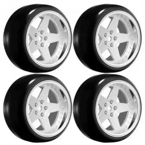 Louise RC 1:10 Drift 2 - 4 - 6 - 8mm Offset Set 5Sp/Matte Silver