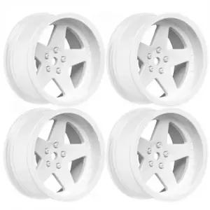 Louise RC 1:10 Drift 2 - 4 - 6 - 8mm Offset Wheels 5 S/Gloss White