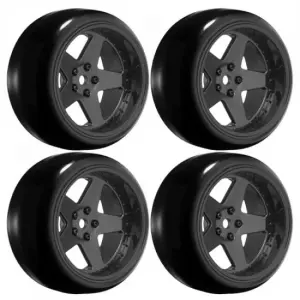 Louise RC 1:10 Drift 2 - 4 - 6 - 8mm Offset Set 6 S/Gloss Black
