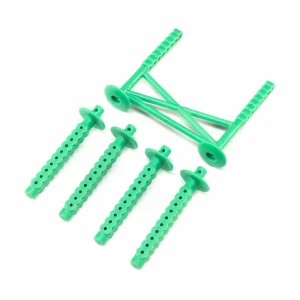 Rear Body Support and Body Posts - Green: LMT