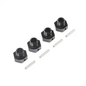 20mm Wheel Hexes and Pins - Black (4): Super Baja Rey ** CLEARANCE **
