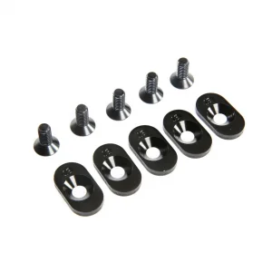 EngineMntInsert Screws - Black - 18T(5): 5ive-T 2.0