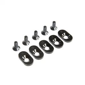 EngineMntInsert Screws - Black - 19T(5): 5ive-T 2.0