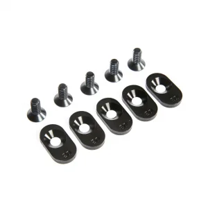 Engine Mount Inserts and Screws - Black - 20T (5): 5ive-T 2.0