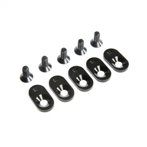 EngineMntInsert Screws - Black - 21T(5): 5ive-T 2.0