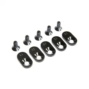 EngineMntInsert Screws - Black - 22T(5): 5ive-T 2.0