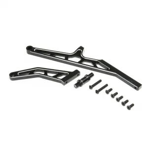 Chassis Brace Set - Rear - Aluminium - Black: DBXL-E 2.0