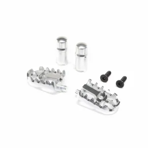 Aluminium Foot Pegs - Silver: Promoto-MX