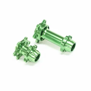 Aluminium Hub Set - Machined - Green: Promoto-MX