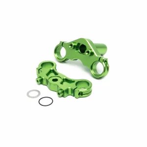Aluminium Triple Clamp Set - Green: Promoto MX