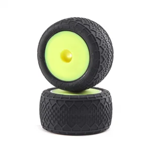 BK Bar Tires - Fr/Rr Mounted - Yellow: Mini-T 2.0