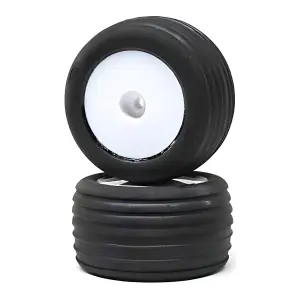 Directional Tires - FR - Mntd - Wht (2): Mini-T 2.0