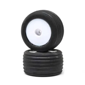 Directional Tires - FR - Mntd - Wht (2): Mini-T 2.0