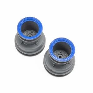 MT Wheel - Blue Beadlock - Lt Grey(2): Mini LMT