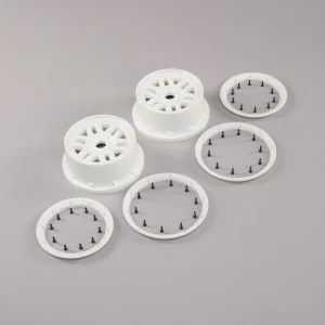 Wheel And Beadlock Set - White (2): 5ive-T 2.0