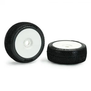 Matrix Neutron Medium 1:8 Buggy Pre-glued White Wheels (2)