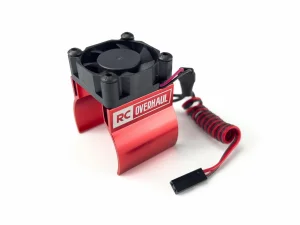 Motor Clip on Heatsink With Fan - Red - 36mm