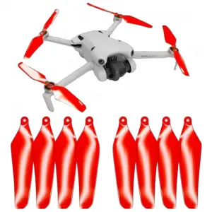 Master Airscrew DJI Mini 4 / 3 Pro SUPER STEALTH Upgrade Propellers - x4 Red