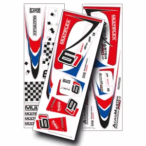 Multiplex AcroMaster Decals Blue / Red