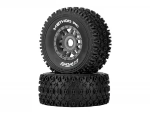 Method RC Method Geoform 1:8 SC Tyres On 17mm Hex Grey Wheels (2)