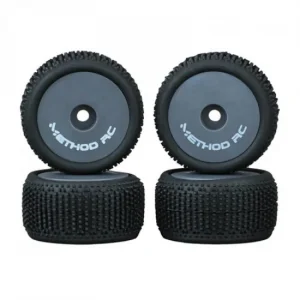 Method RC Method Nitragrip 1/24 Truck Tyres F/R On 7mm Hex Green (4)