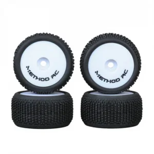 Method RC Method Nitragrip 1/24 Truck Tyres F/R On 7mm Hex White (4)