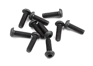 Button Head Screw M3X10mm (2mm Hex Socket - 6pcs)