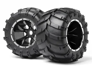 Maverick Blackout MT Tyres Pre Mounted on Wheels - 1 Pair