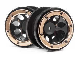 Maverick Wheels W/Gold Beadlocks (2Pcs)
