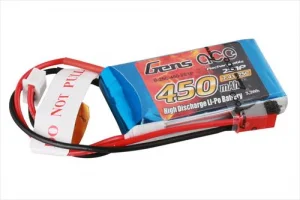 Gens Ace Soft Case 2S 7.4v 25C LiPo - 450mAh - BEC Connector