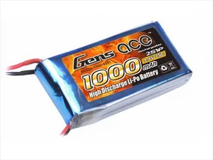 Gens Ace Soft Case 2S 7.4v 25C LiPo - 1000mAh - Deans