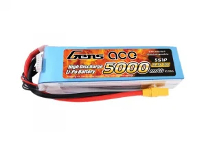 Gens Ace Soft Case 5S 18.5v 60C LiPo - 5000mAh - XT90