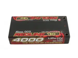 Gens Ace HV Hard Case LiPo - 2S 7.6V 4000mAh 130C RL Short 5mm