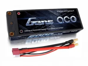 Gens Ace Hard Case LiPo - 2S 7.4V 6000mAh 70C - 5mm Tubes
