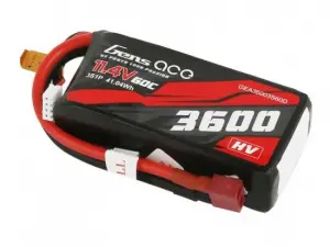 Gens Ace HV LiPo - 3S 11.4V 3600mAh 60C - Deans