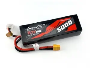 Gens Ace LiPo - 3S 11.1V 5000mAh 60C with XT60 (Short)