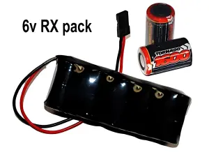 Overlander Nimh Battery Pack 2/3 AF 1600mAh 6V RX Flat Premium Sport