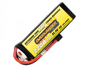 2200mAh 3S 11.1v 70C LiPo Battery - Overlander Extreme Pro - Deans