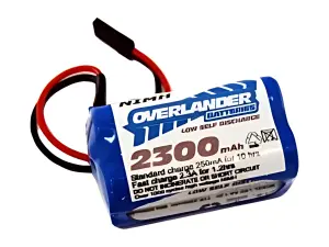 Overlander Nimh Battery Pack LSD AA 2300mAh 4.8V Receiver Square Premium Sport