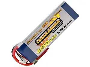 4250mAh 2S 7.4V 35C LiPo Battery - Overlander Supersport