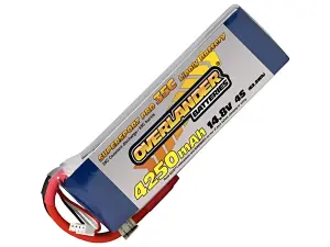 4250mAh 4S 14.8V 35C LiPo Battery - Overlander Supersport
